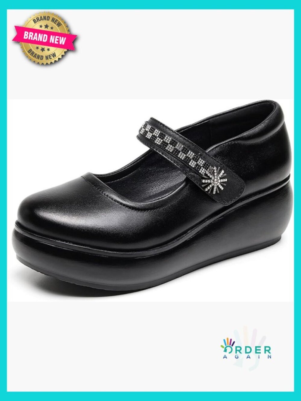 Mary Jane Wedge Shoes Platform Ankle Strap Pumps Work Daily Wear